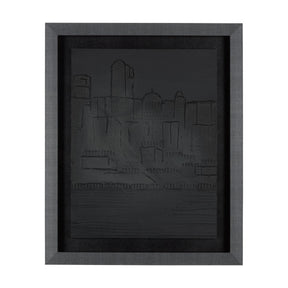 Shadow of the City I by Mercana Studio Hand Embellished Textured Framed Art Print Matted under Glass by Mercana at Eve Furniture