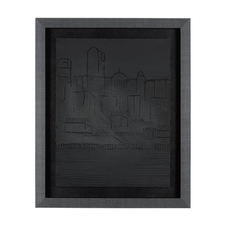 Shadow of the City I by Mercana Studio Hand Embellished Textured Framed Art Print Matted under Glass by Mercana at Eve Furniture