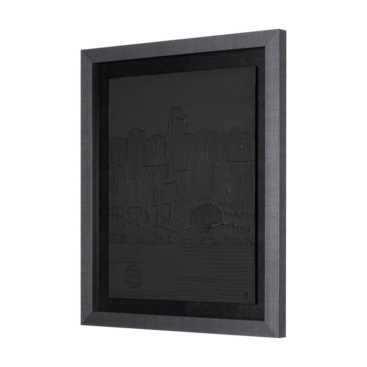 Shadow of the City II by Mercana Studio Hand Embellished Textured Framed Art Print Matted under Glas by Mercana at Eve Furniture