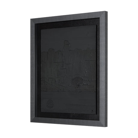 Shadow of the City II by Mercana Studio Hand Embellished Textured Framed Art Print Matted under Glas by Mercana at Eve Furniture