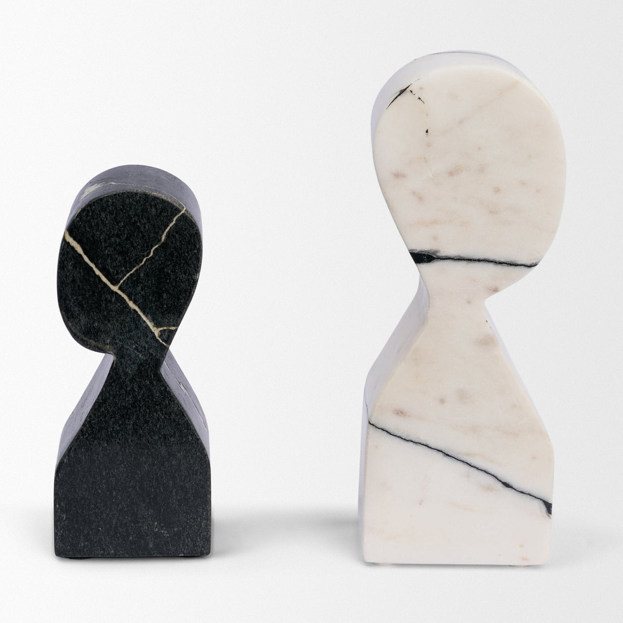 Shadow White & Black Marble Bookends by Mercana at Eve Furniture