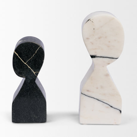 Shadow White & Black Marble Bookends by Mercana at Eve Furniture