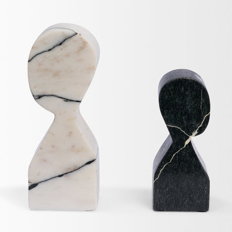 Shadow White & Black Marble Bookends by Mercana at Eve Furniture