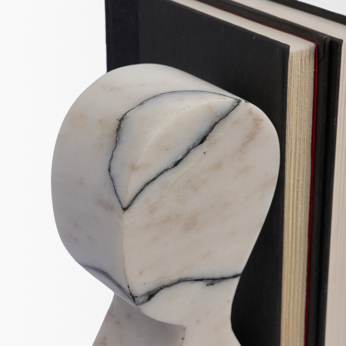 Shadow White & Black Marble Bookends by Mercana at Eve Furniture