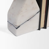 Shadow White & Black Marble Bookends by Mercana at Eve Furniture