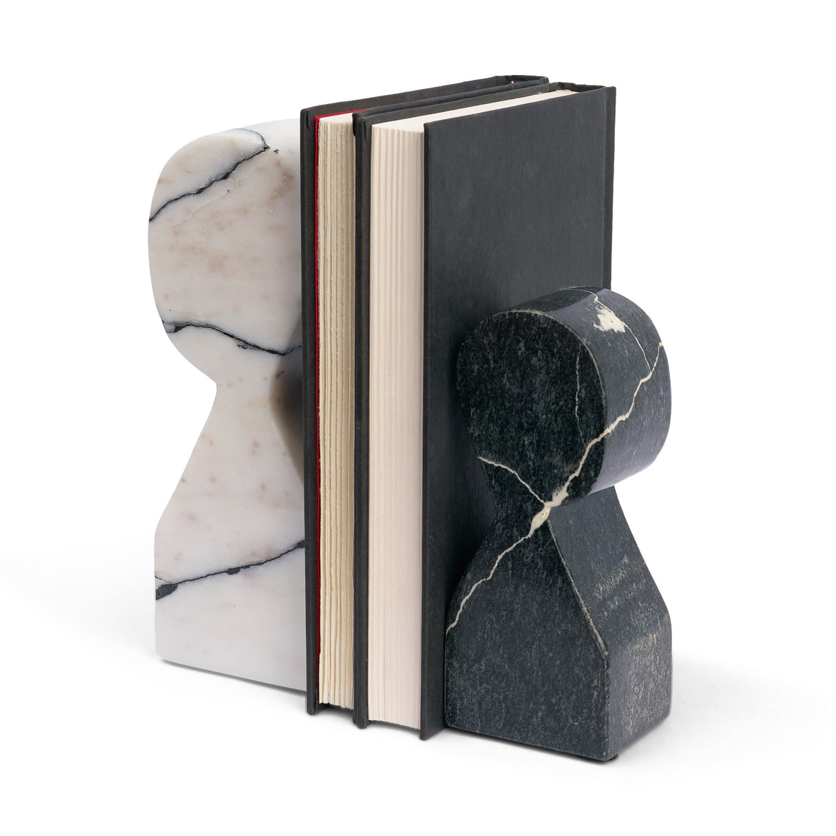 Shadow White & Black Marble Bookends by Mercana at Eve Furniture