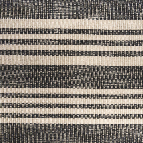 Shae Black Wood w/ Black and Cream Upholstered Bench by Mercana at Eve Furniture