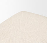 Shae Brown Wood w/ Oatmeal Fabric Bench by Mercana at Eve Furniture