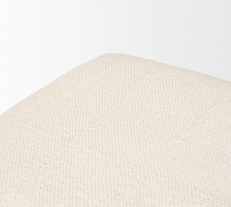 Shae Brown Wood w/ Oatmeal Fabric Bench by Mercana at Eve Furniture