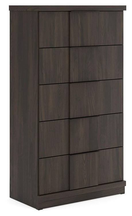 Shaehartin Dark Brown Chest of Drawers by Ashley at Eve Furniture