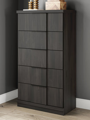 Shaehartin Dark Brown Chest of Drawers by Ashley at Eve Furniture