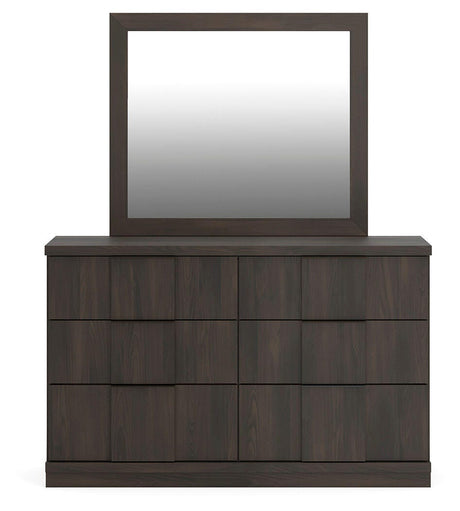 Shaehartin Dark Brown Dresser and Mirror by Ashley at Eve Furniture