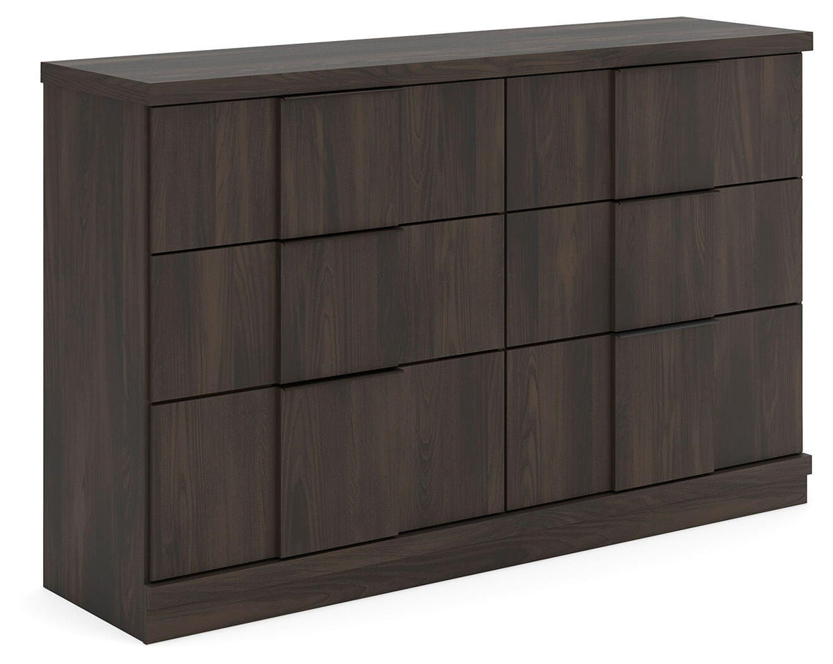 Shaehartin Dark Brown Dresser by Ashley at Eve Furniture