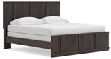 Shaehartin Dark Brown King Panel Bed