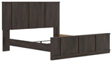 Shaehartin Dark Brown King Panel Bed