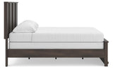 Shaehartin Dark Brown King Panel Bed