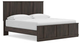Shaehartin Dark Brown King Panel Platform Bed