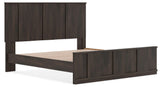 Shaehartin Dark Brown King Panel Platform Bed