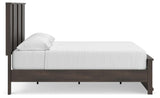 Shaehartin Dark Brown King Panel Platform Bed