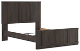 Shaehartin Dark Brown Queen Panel Bed by Ashley at Eve Furniture