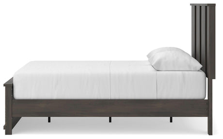 Shaehartin Dark Brown Queen Panel Platform Bed by Ashley at Eve Furniture