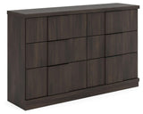 Shaehartin Dark Brown Six Drawer Dresser