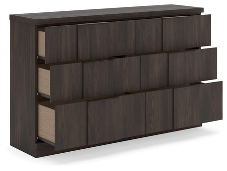 Shaehartin Dark Brown Six Drawer Dresser by Ashley at Eve Furniture