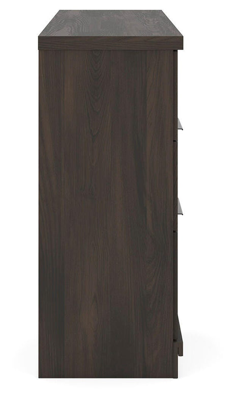 Shaehartin Dark Brown Six Drawer Dresser by Ashley at Eve Furniture