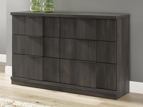Shaehartin Dark Brown Six Drawer Dresser by Ashley at Eve Furniture