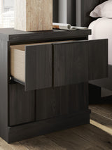 Shaehartin Dark Brown Two Drawer Nightstand