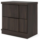 Shaehartin Dark Brown Two Drawer Nightstand