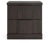Shaehartin Dark Brown Two Drawer Nightstand
