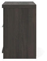 Shaehartin Dark Brown Two Drawer Nightstand