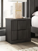 Shaehartin Dark Brown Two Drawer Nightstand