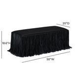 Shag Me 50" Performance Vegan Leather Bench by TOV Furniture at Eve Furniture