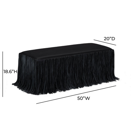 Shag Me 50" Performance Vegan Leather Bench by TOV Furniture at Eve Furniture