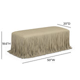 Shag Me 50" Performance Vegan Leather Bench by TOV Furniture at Eve Furniture