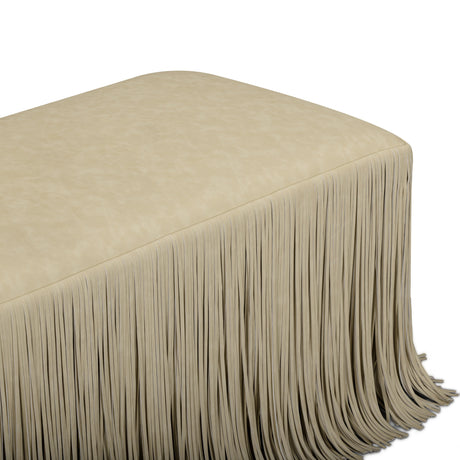 Shag Me 50" Performance Vegan Leather Bench by TOV Furniture at Eve Furniture