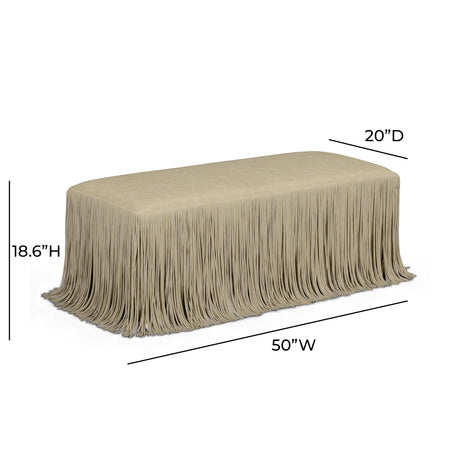 Shag Me 50" Performance Vegan Leather Bench by TOV Furniture at Eve Furniture