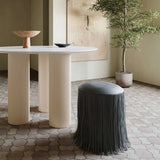 Shag Me Performance Vegan Leather Ottoman by TOV Furniture at Eve Furniture