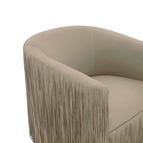 Shag Me Performance Vegan Leather Swivel Chair by TOV Furniture at Eve Furniture