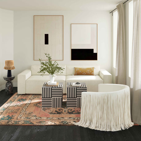 Shag Me Performance Vegan Leather Swivel Chair by TOV Furniture at Eve Furniture