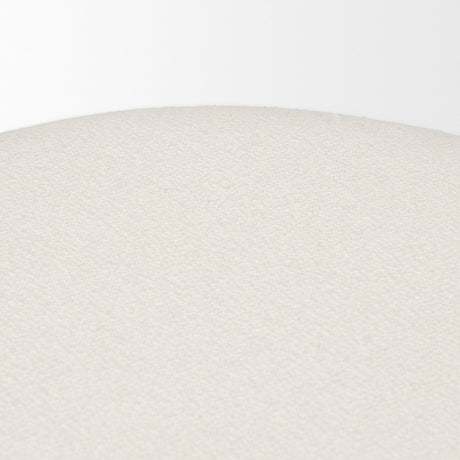Shaiden Brown Wood w/ Cream Fabric Stool by Mercana at Eve Furniture