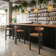 Shaili Brown Barstool by Zuomod at Eve Furniture