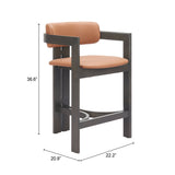 Shaili Brown Counter Stool by Zuomod at Eve Furniture