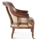 Shakespeare 28" Deconstructed Accent Chair in Vintage Cigar Leather by Home Trends & Design at Eve Furniture