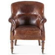 Shakespeare 28" Deconstructed Accent Chair in Vintage Cigar Leather by Home Trends & Design at Eve Furniture
