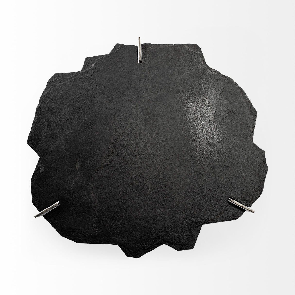 Shale 37" Irregular Live-Edge Black Slate w/Flat Iron Base Coffee Table by Mercana at Eve Furniture