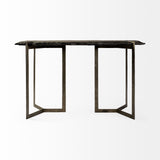 Shale III 50L x 20W Black Live-Edge Slate and Iron Console Table by Mercana at Eve Furniture