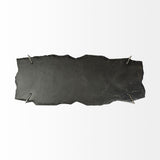 Shale III 50L x 20W Black Live-Edge Slate and Iron Console Table by Mercana at Eve Furniture